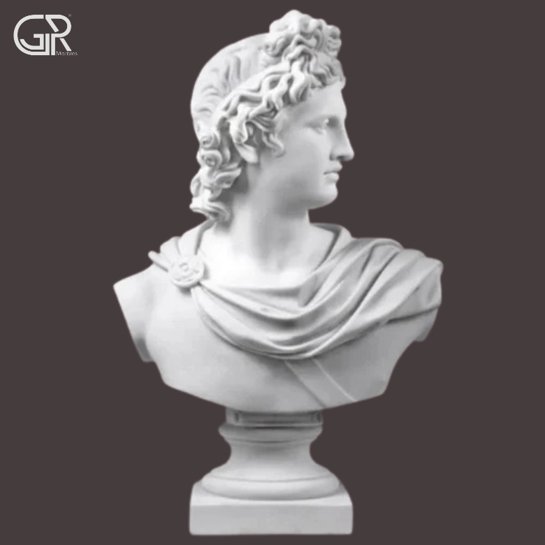 White marble human sculpture
