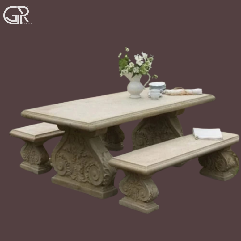 sandstone bench