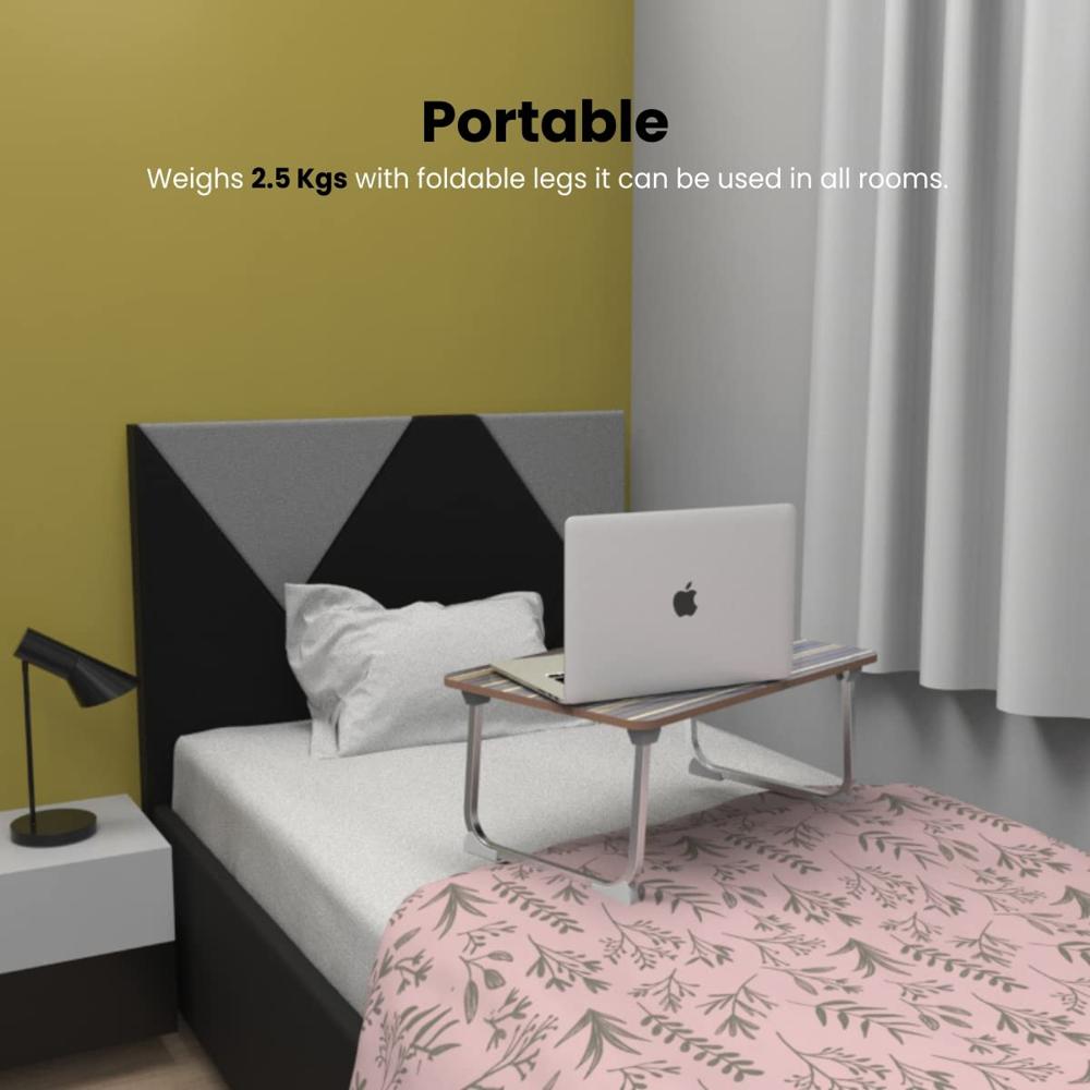 Portronics My Buddy J Portable/Foldable Laptop Table with Laminated MDF