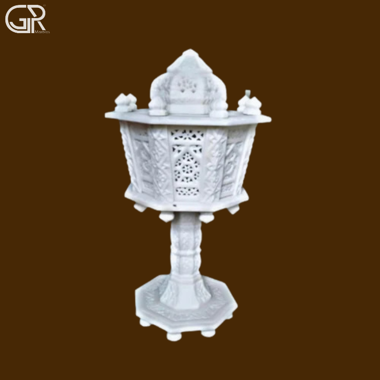 White Marble Lamp - Power Consumption: Low