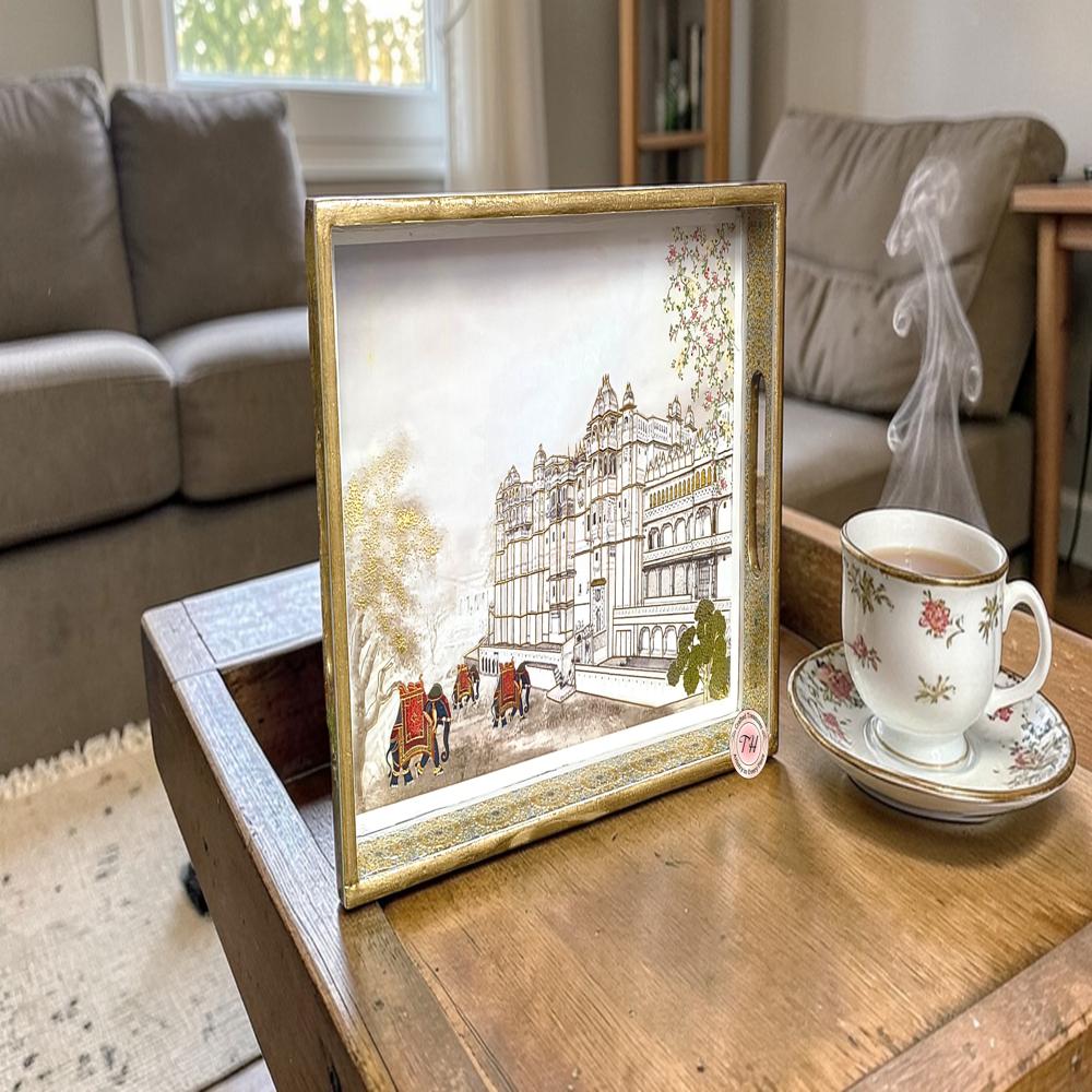 Wooden Serving Tray - Color: Multy