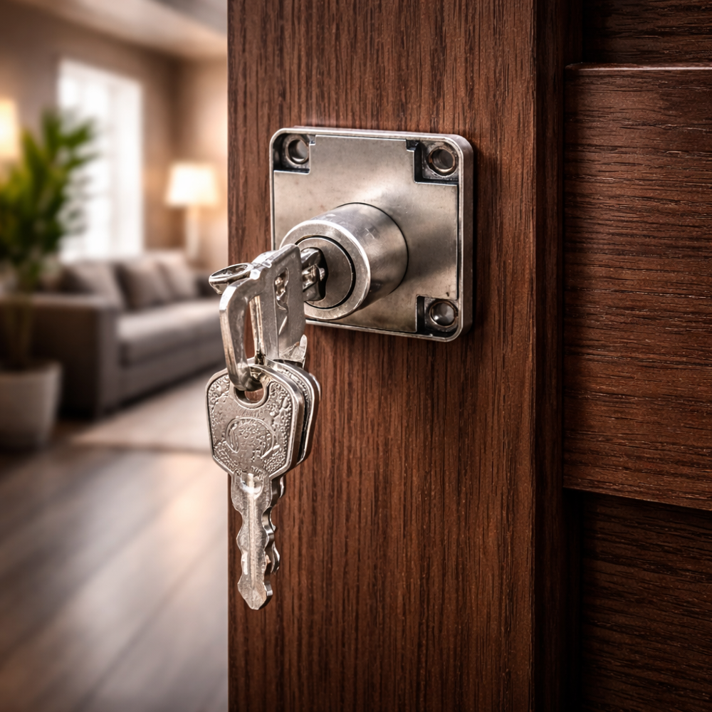 Multipurpose Key Lock, Single Lock - Color: Silver