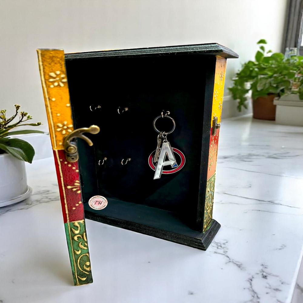Wooden Hand Painted Box Key Holder