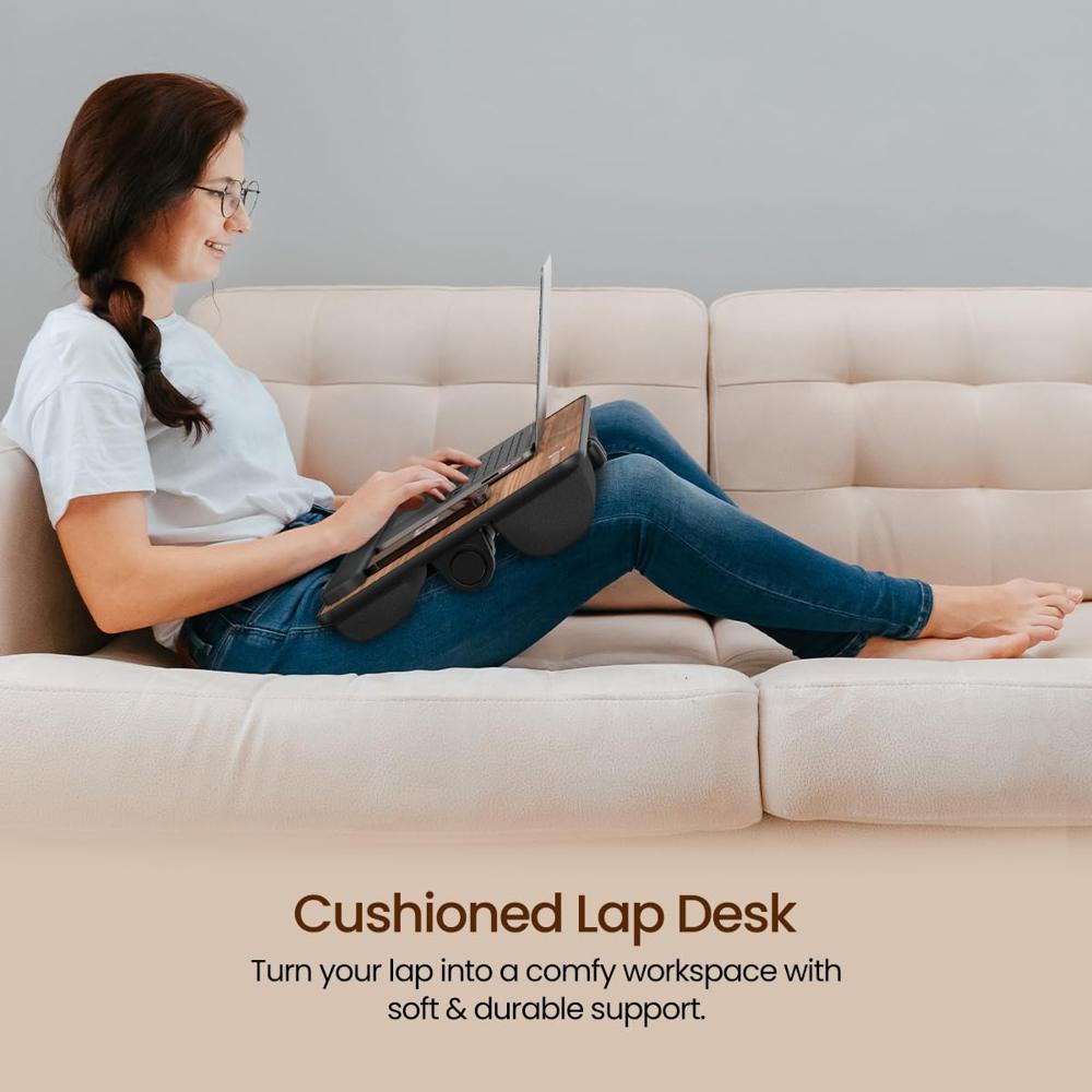 Portronics My Buddy Z Multipurpose Foldable Laptop Table with Soft Thigh Support,Foldable Aluminium