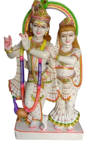 Marble Radha Krishna Jugal Jodi Statue