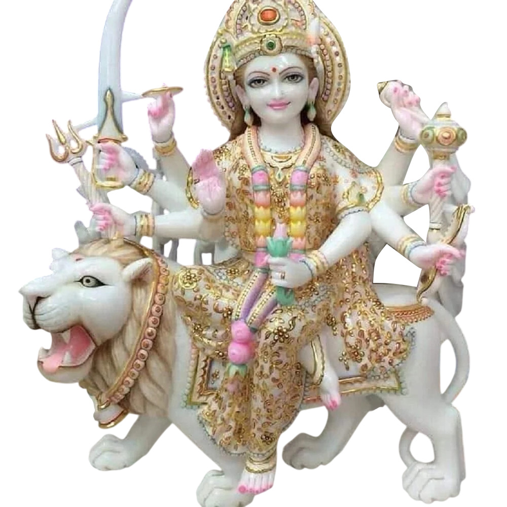 3 Feet Durga Mata Marble Statue