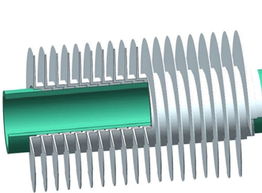 Wire Wound Finned Tubes - Color: Gray