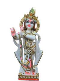 24 Inch Marble Krishna Statue