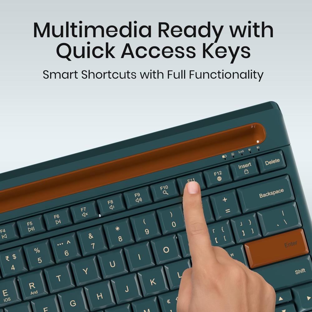 Portronics Bubble Dock 2.0 Wireless Keyboard with Bluetooth