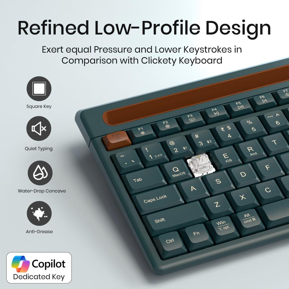 Portronics Bubble Dock 2.0 Wireless Keyboard with Bluetooth