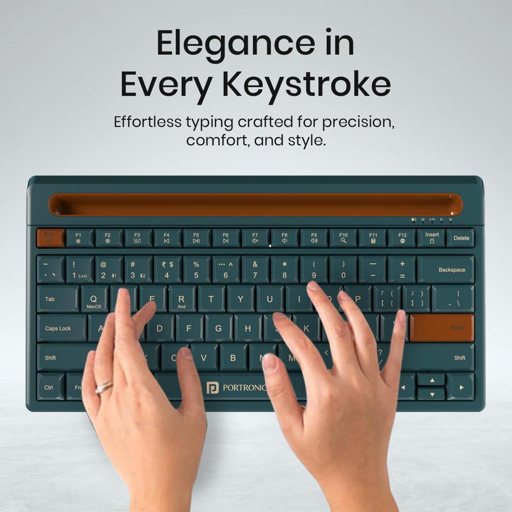 Portronics Bubble Dock 2.0 Wireless Keyboard with Bluetooth