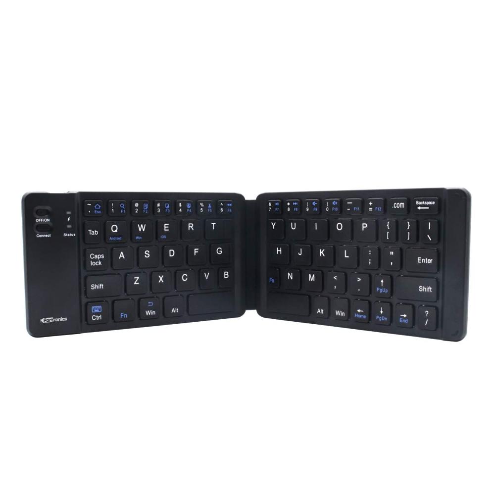 Portronics Chicklet Foldable QWERTY Keyboard, Mini Pocket Sized