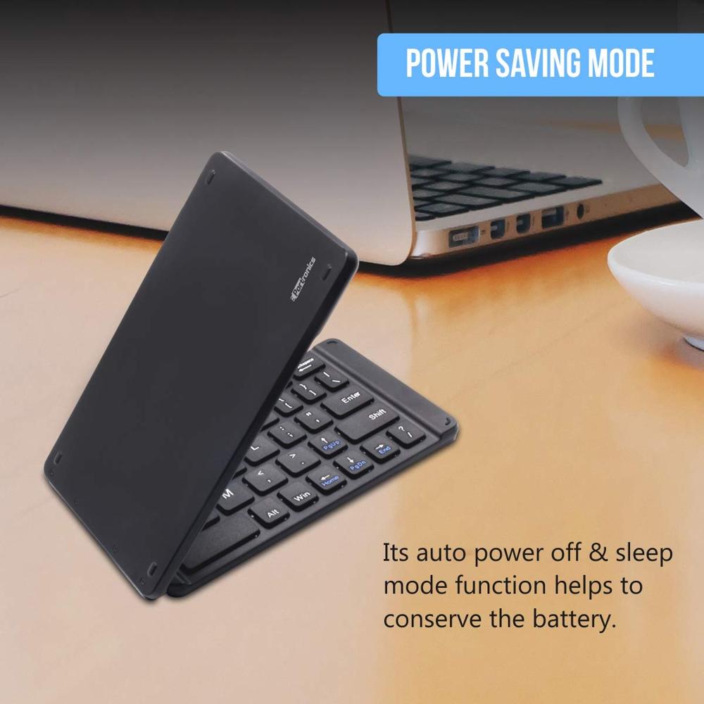 Portronics Chicklet Foldable QWERTY Keyboard, Mini Pocket Sized