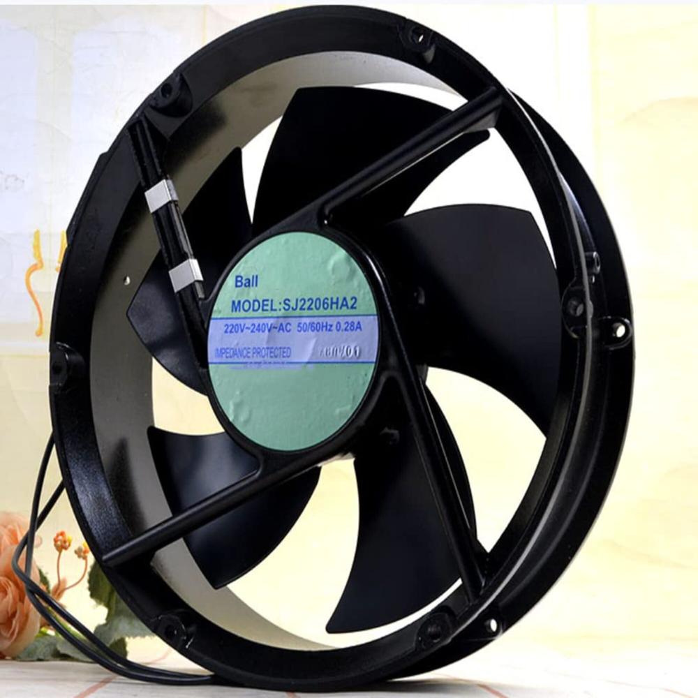 SUNTRONIX SJ2206HA2 220/240V AC 0.28A 22060mm Ball Bearing Industrial Axial Cooling Fan (METAL)
