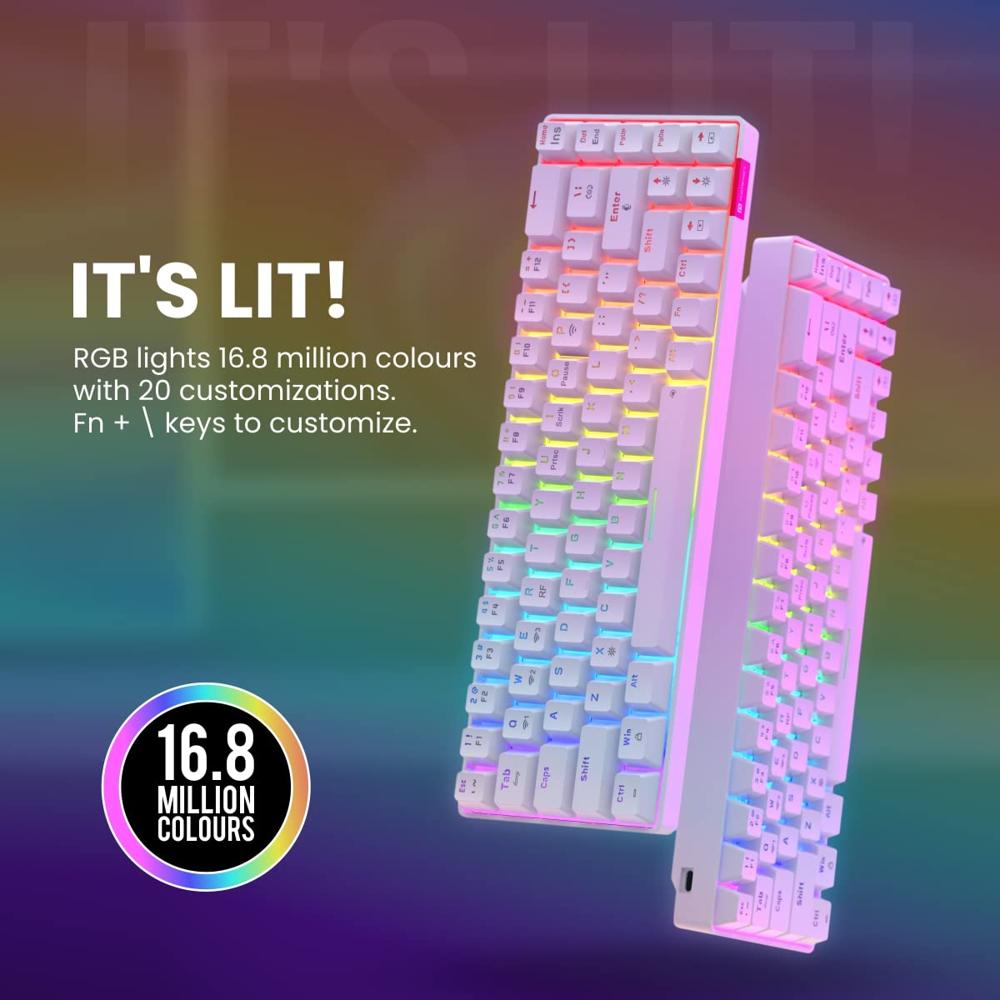 Portronics Hydra 10 Mechanical Wireless Gaming Keyboard with Bluetooth