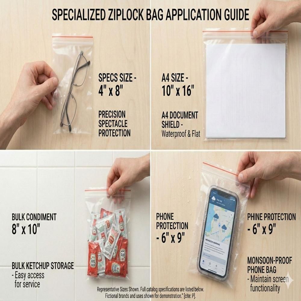 Plastic Zip Lock Bag - Color: Transparent