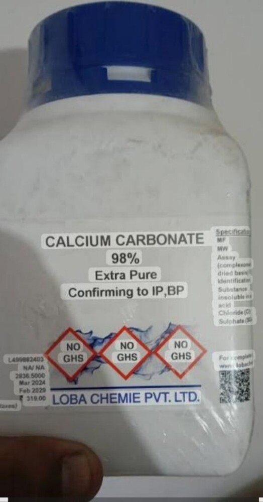 98 Percent Extra Pure Calcium Carbonate