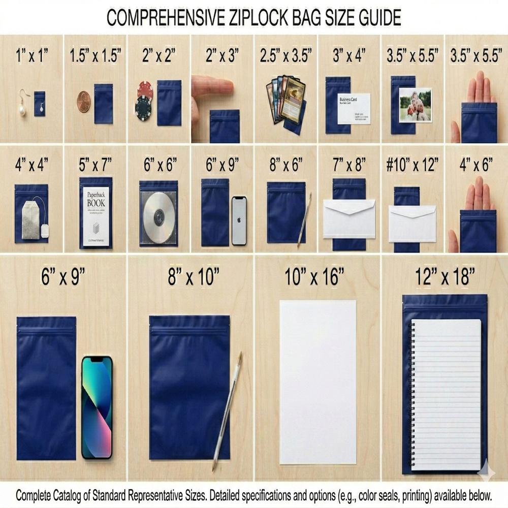 Blue Antistatic Ziplock Bags