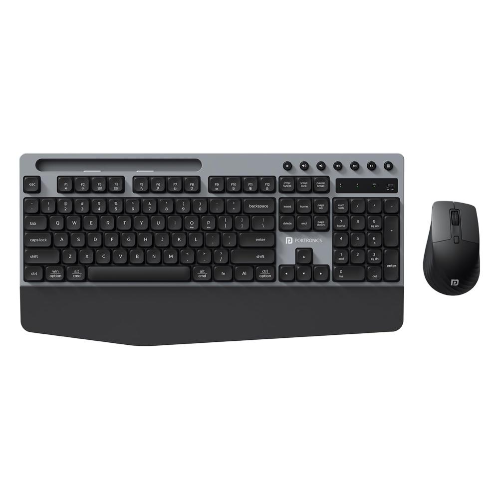 Portronics Key10 Combo Wireless Keyboard and Mouse Set with Wrist Rest,