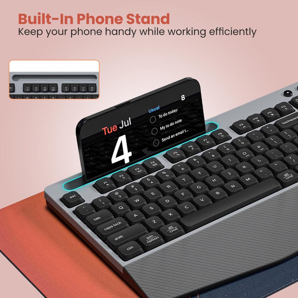 Portronics Key10 Combo Wireless Keyboard and Mouse Set with Wrist Rest,