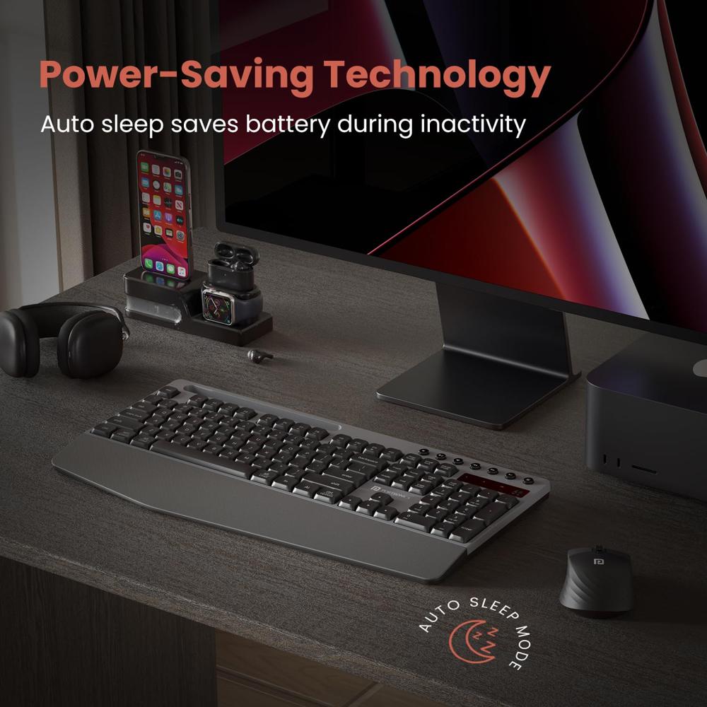 Portronics Key10 Combo Wireless Keyboard and Mouse Set with Wrist Rest,