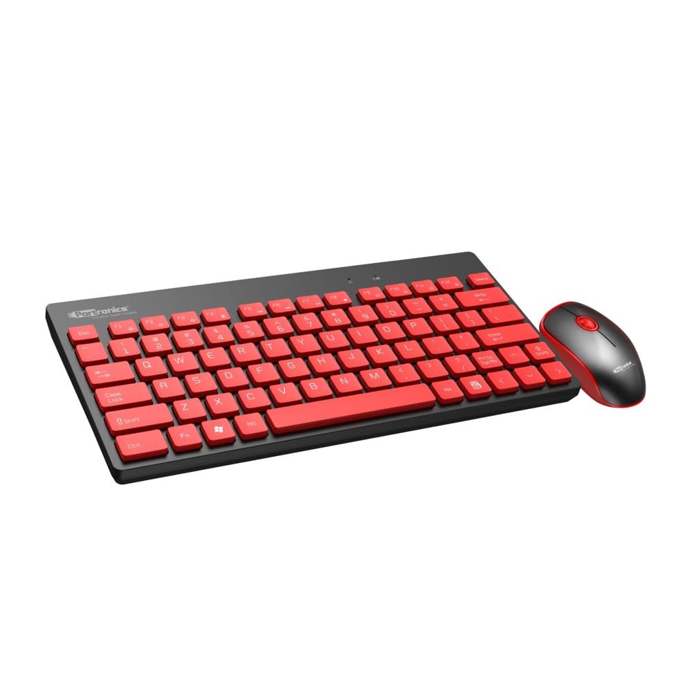 Portronics Key2 Combo Wireless Keyboard and Mouse Set, with 2.4 GHz USB Receiver, Silent Keystrokes, 1200 DPI