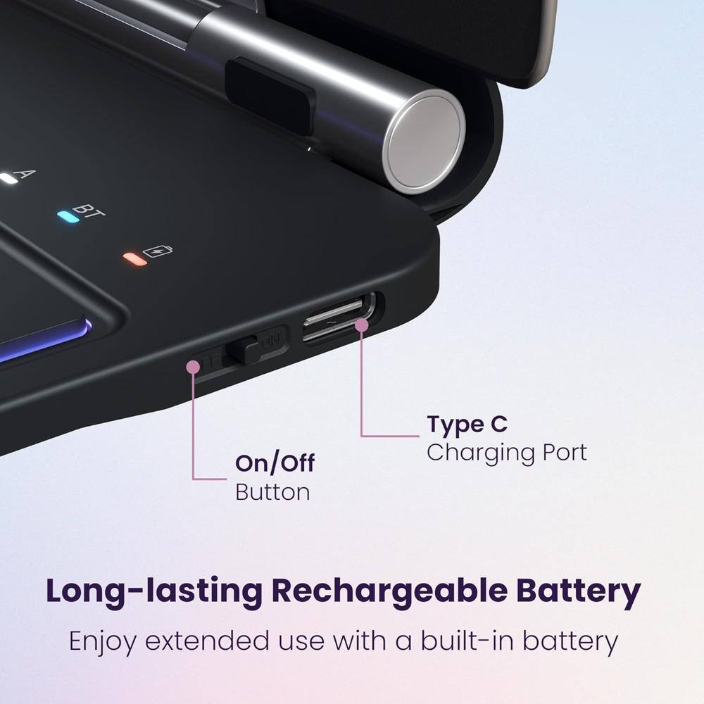 Portronics Padmate Wireless Tablet Keyboard Case only for iPad 10th Gen with Touchpad,