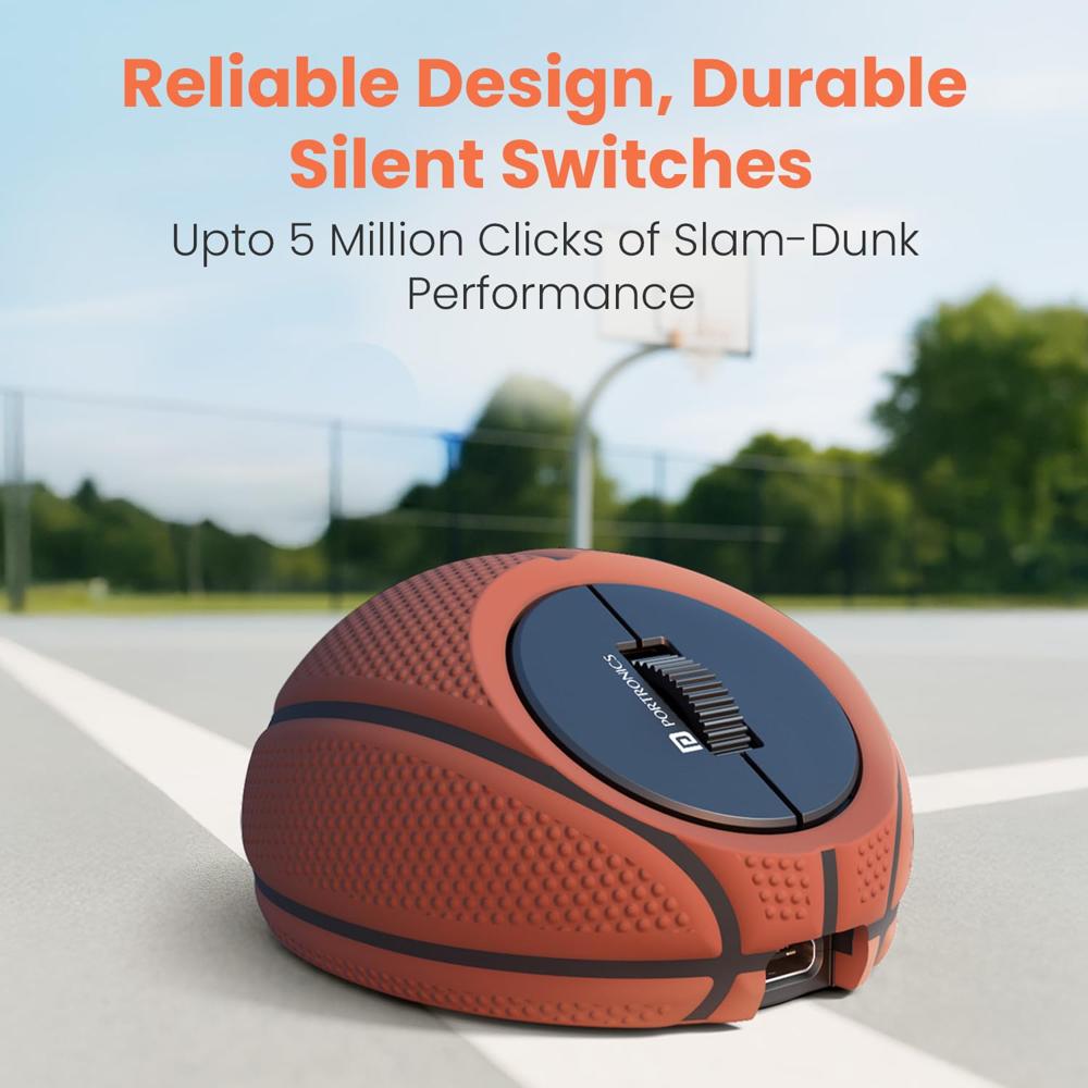 Portronics Toadplay Basketball Mini Wireless Bluetooth - Color: Brown