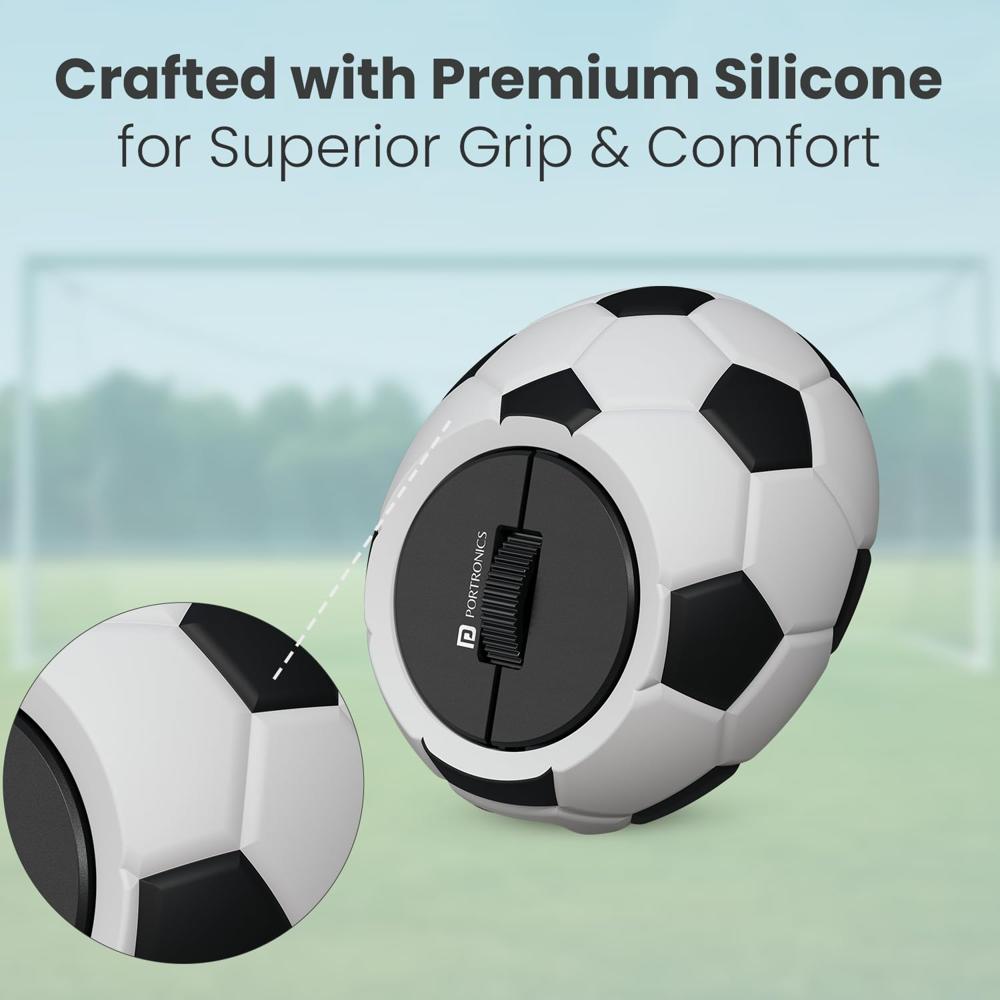Portronics ToadPlay Football Mini Wireless Bluetooth Mouse with Dual