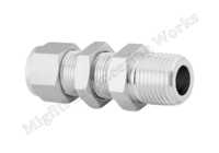 Bulkhead Male Connector - Color: Silver