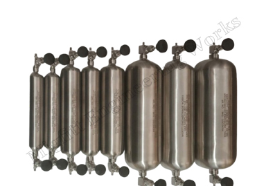 Ss Gas Sampling Bomb/Bottles - Capacity: 2 Ltr