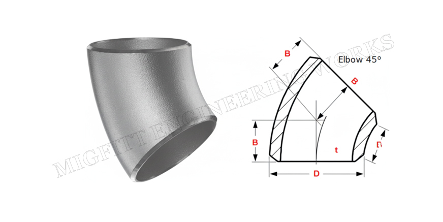 Butt Weld 45A  Elbow