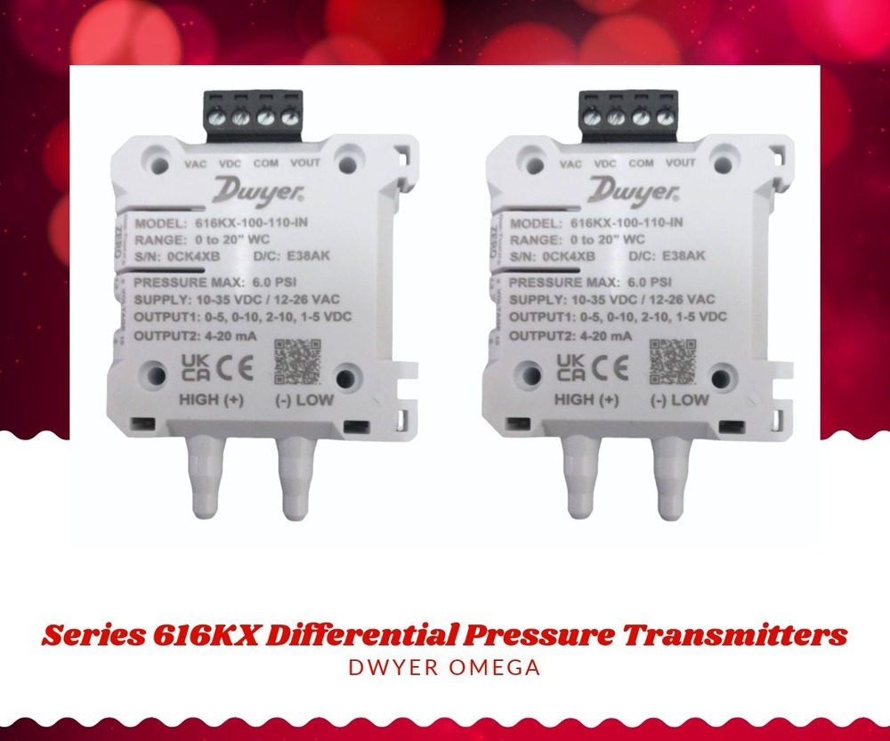 Dwyer Instruments 616KX-100-110-IN DIFFERENTIAL PRESSURE TRANSMITTER