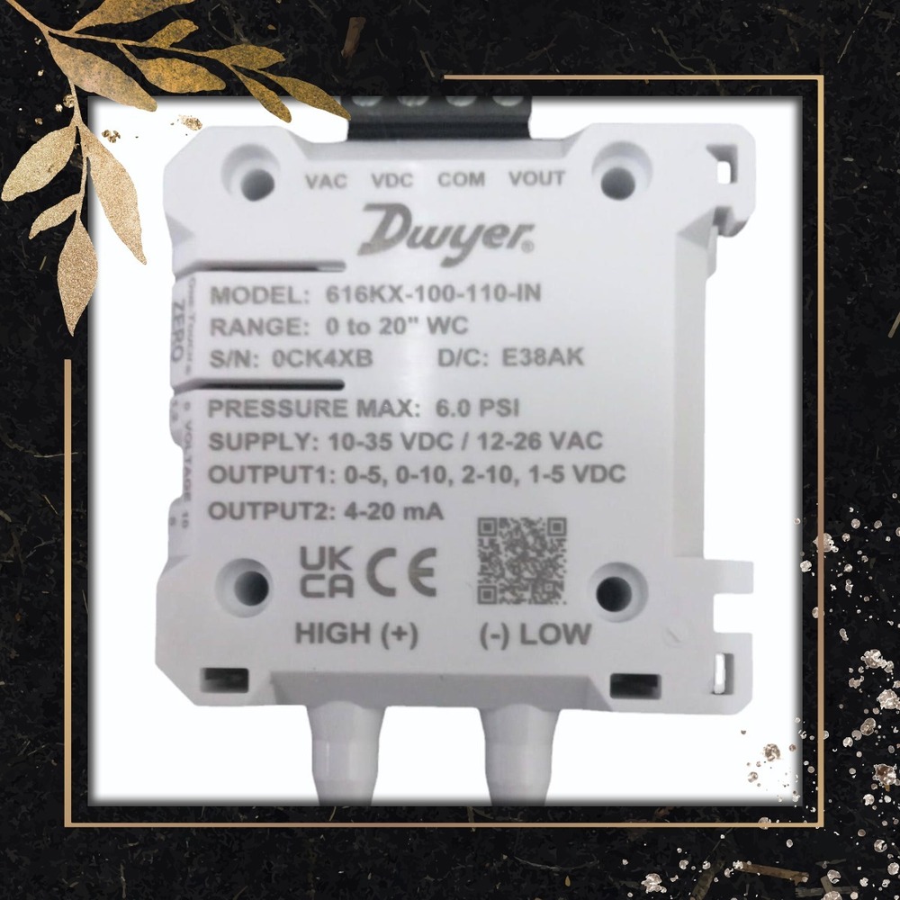 Dwyer Instruments 616KX-100-110-IN DIFFERENTIAL PRESSURE TRANSMITTER