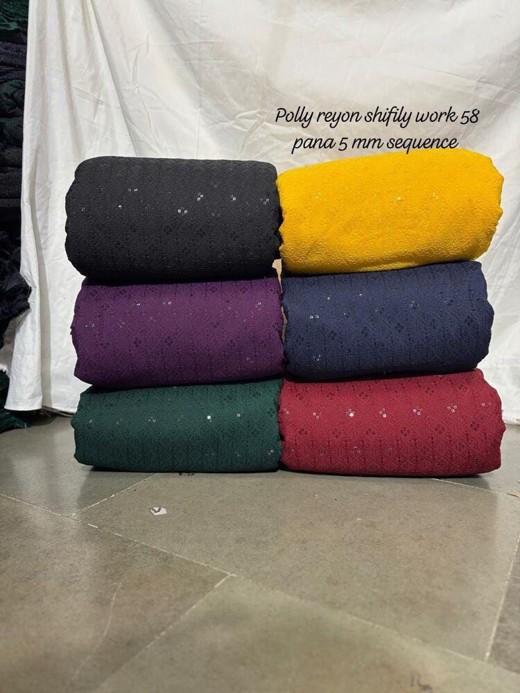 5 MM Sequence 58 Pana Poly Rayon Shifily Work Fabric