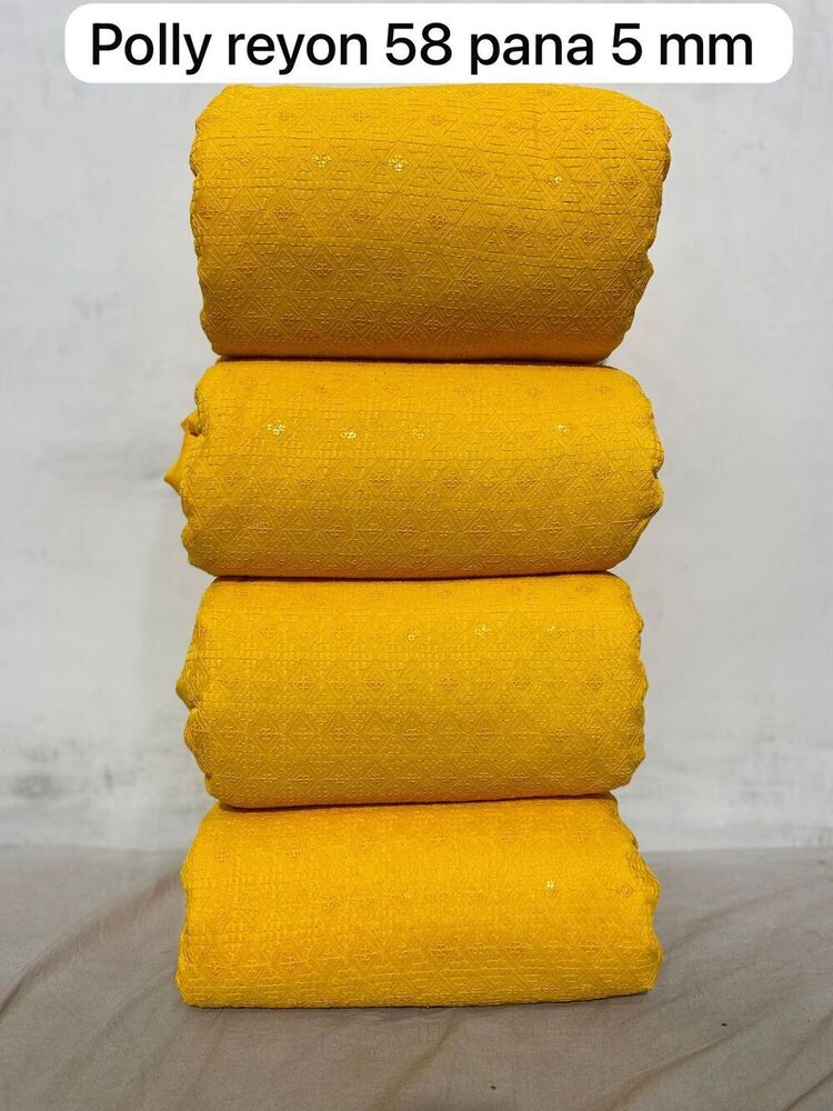 5 MM 58 Pana Yellow Poly Rayon Fabric