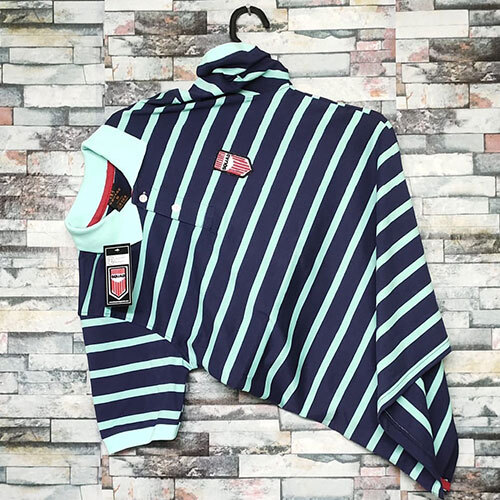 Mens Striped Collar T-Shirt