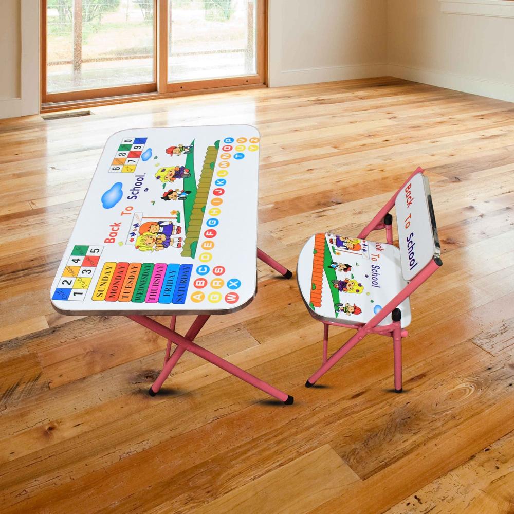 Multifunction Portable Foldable Study Table & Chair (2 Pc Set) - Color: Mix