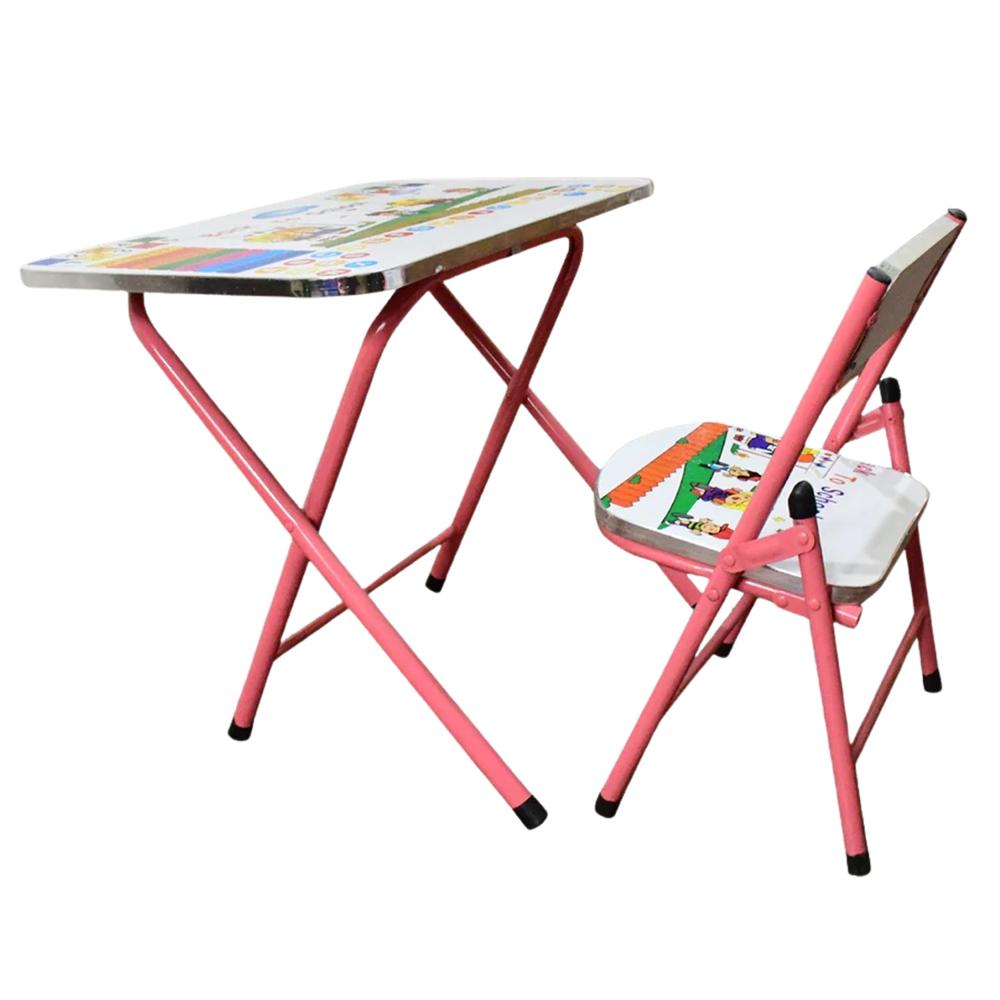 Multifunction Portable Foldable Study Table & Chair (2 Pc Set) - Color: Mix