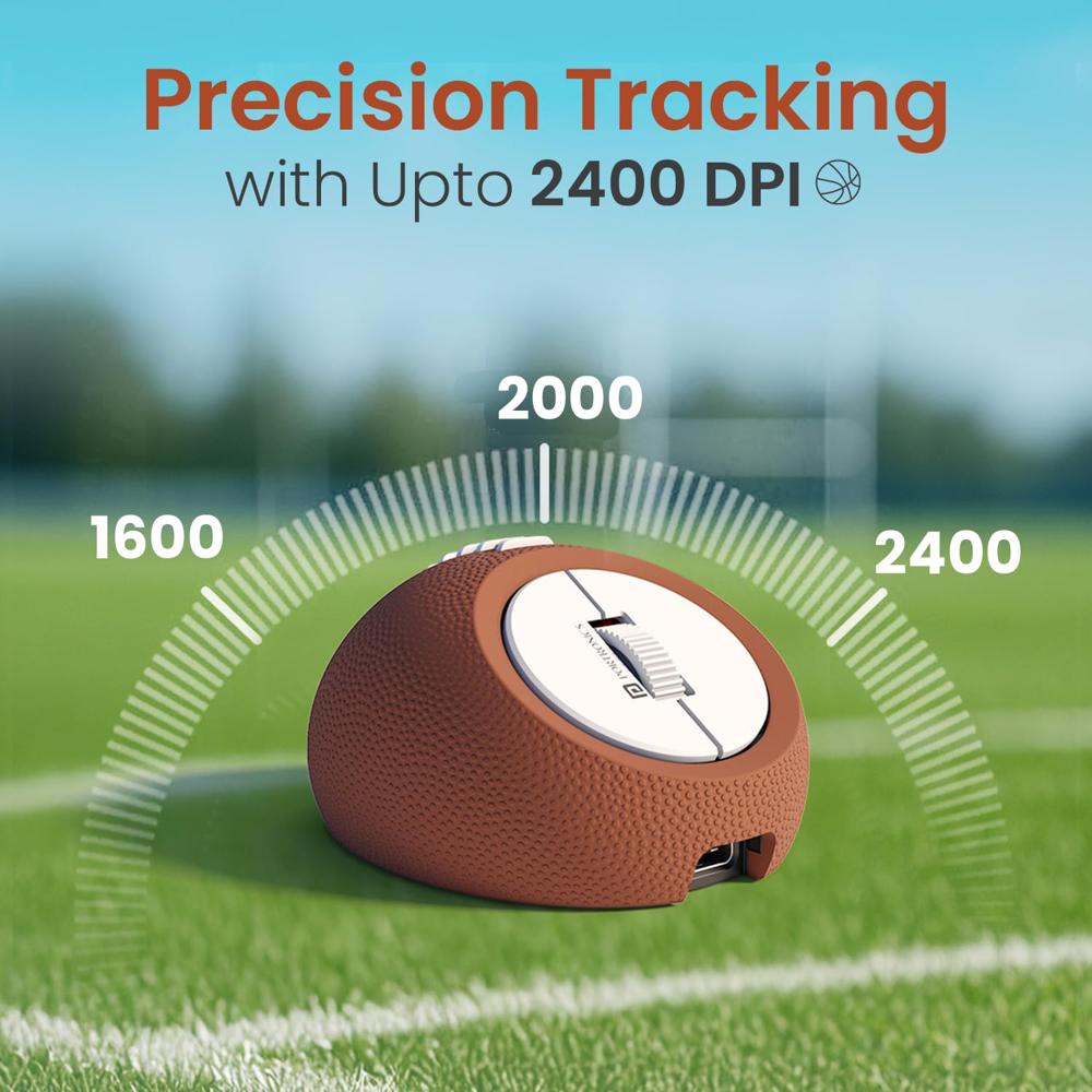 Portronics ToadPlay Rugby Mini Wireless Bluetooth Mouse with Dual Wireless