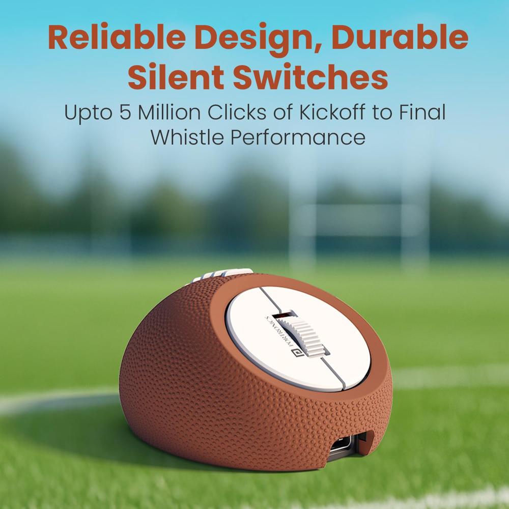 Portronics ToadPlay Rugby Mini Wireless Bluetooth Mouse with Dual Wireless