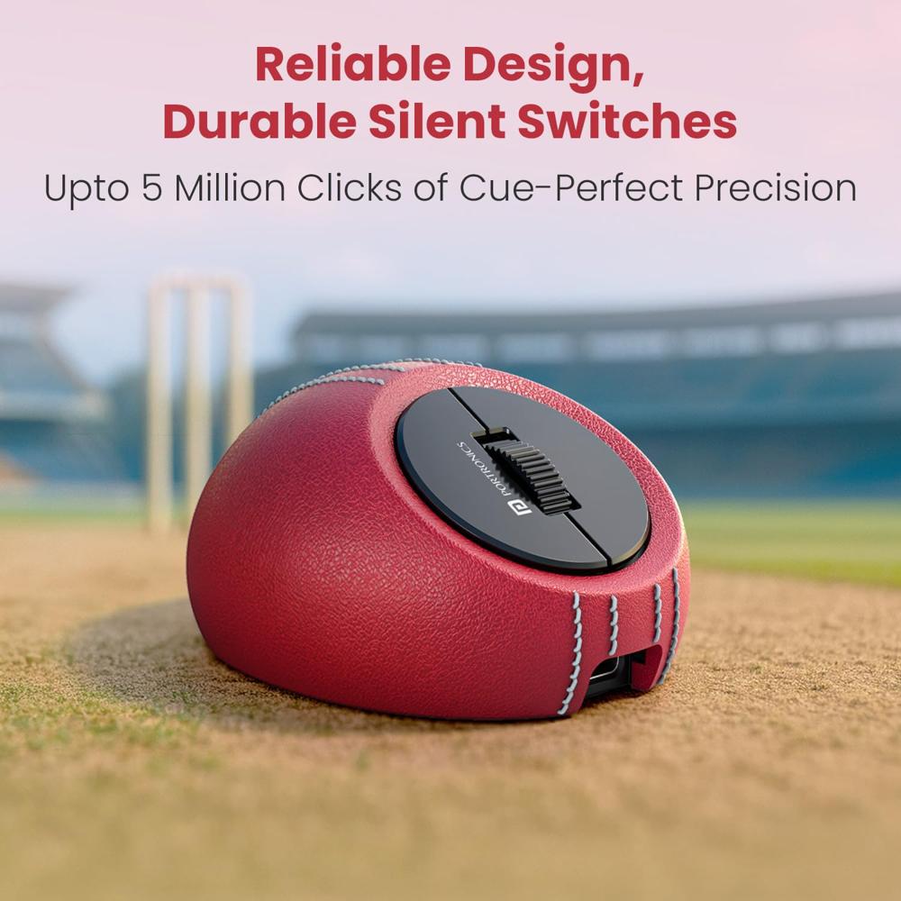 Portronics ToadPlay Cricket Mini Wireless Bluetooth Mouse with Dual Wireless Connectivity (BT + 2.4 GHz),
