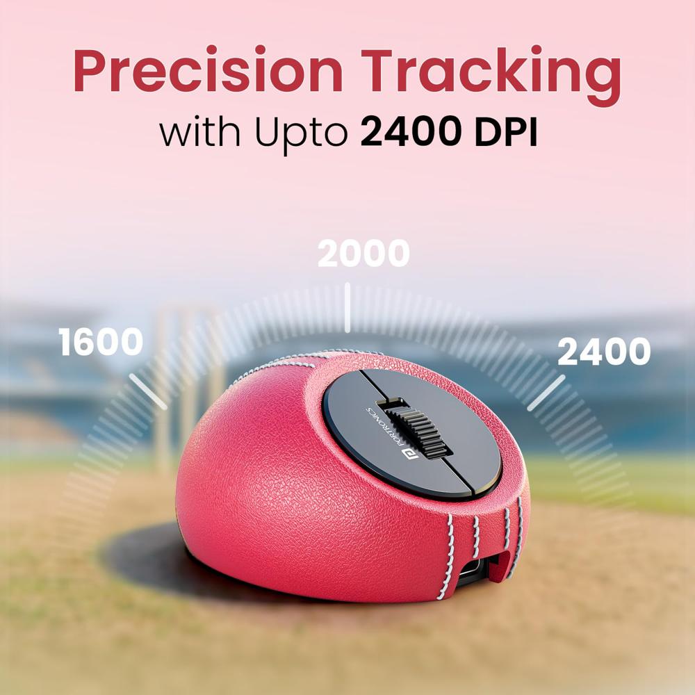 Portronics ToadPlay Cricket Mini Wireless Bluetooth Mouse with Dual Wireless Connectivity (BT + 2.4 GHz),