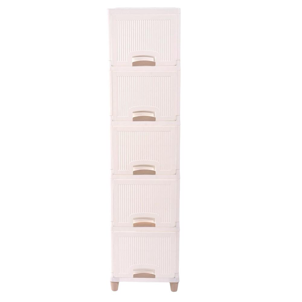 Multi-Purpose 5-Layer Plastic Storage Drawer Cabinet for Home and Office