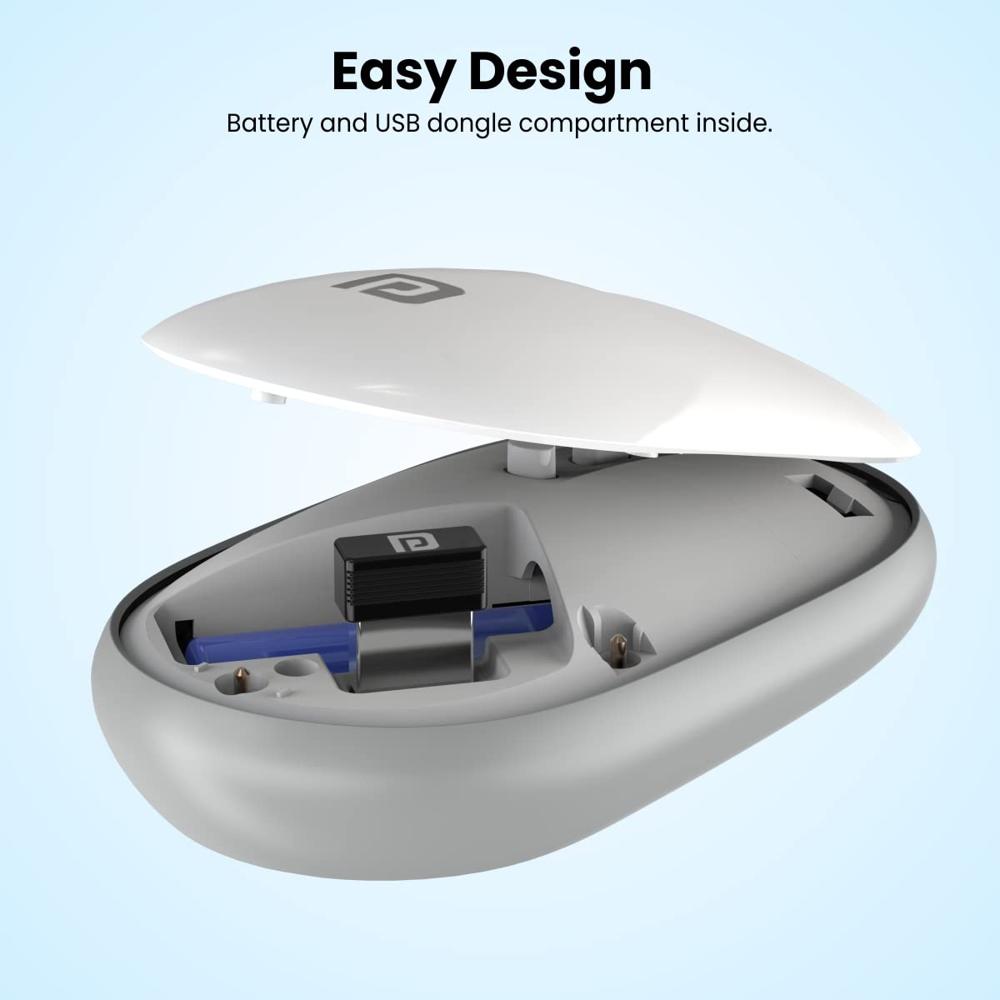 Portronics Toad II Bluetooth Mouse, with Bluetooth 5.0 & 2.4 Ghz Dual Wireless