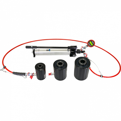 Hydraulic Hollow Cylinder Tester Kit - Alloy Steel, 700 Bar, 100 kN, 100 mm Stroke, Digital Display, Overload Protection