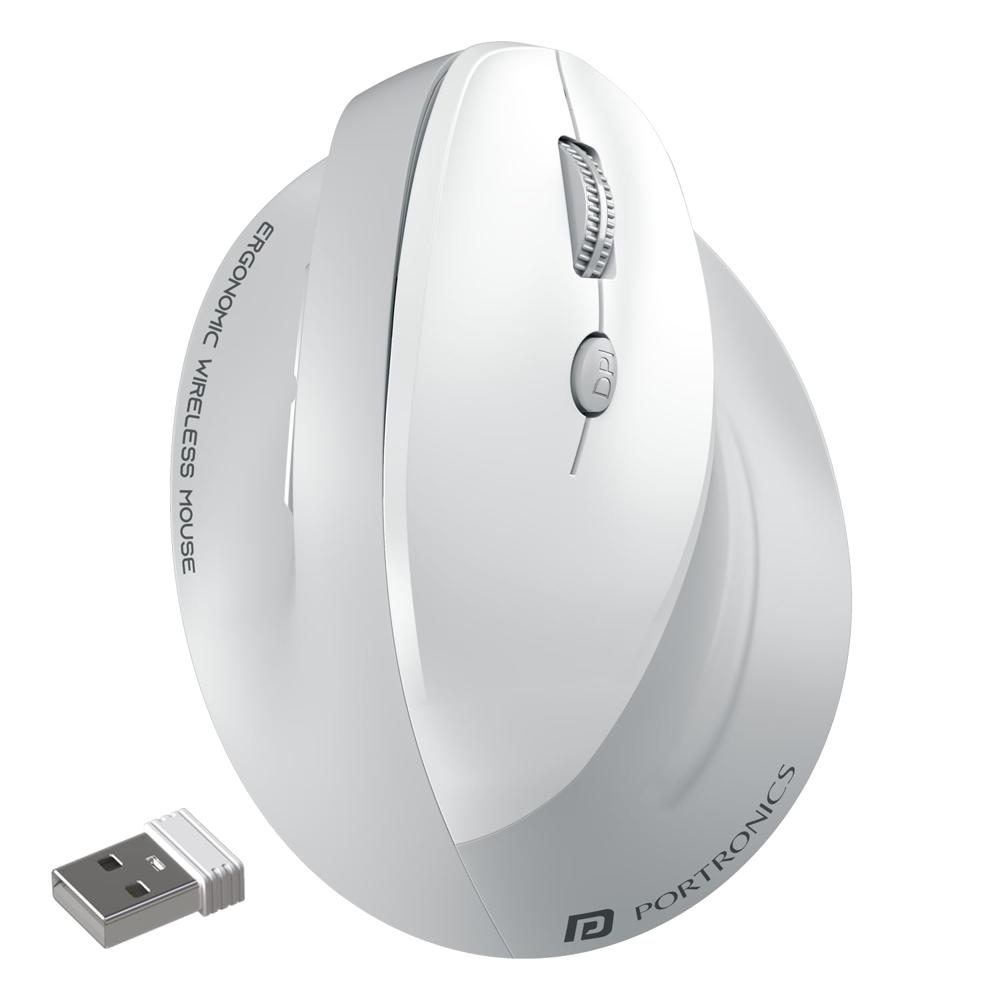 Portronics Toad Ergo 4 Vertical Wireless Bluetooth Mouse, Dual
