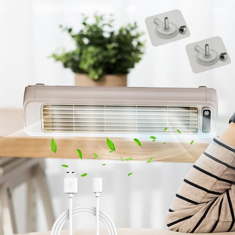 Portable Air Conditioning Cooling Fan (1 Pc / With 2 Pc Adhesive Hook) - Weight: 685 Grams (G)