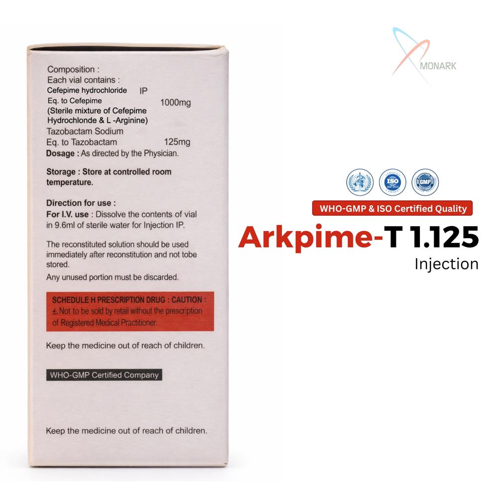 Cefepime Hydrochloride 1000mg +Tazobactum Sodium 125MG INJ