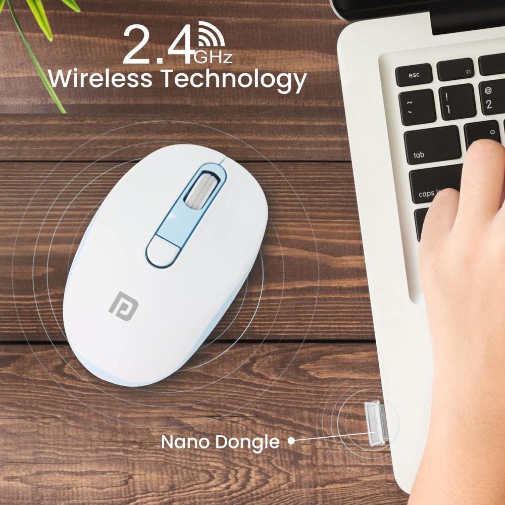 Portronics Toad 11 Wireless Mouse, 2.4 GHz Connectivity with USB Nano Dongle, Adjustable DPI